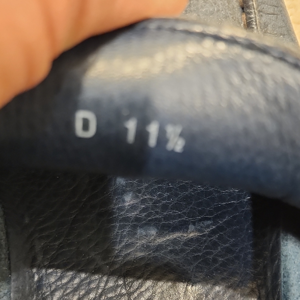 Santoni Dark Blue Leather Loafers - Picture 3 of 6